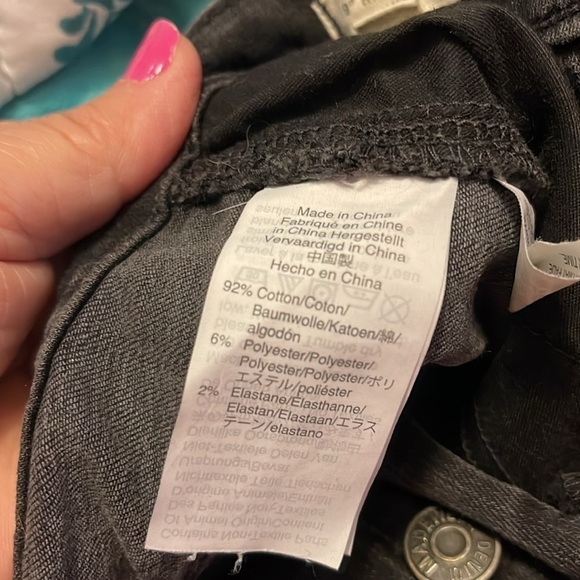 Madewell women’s 25 button fly 9” High-Rise Skinny Black Jeans. Raw frayed hem. - Picture 11 of 12